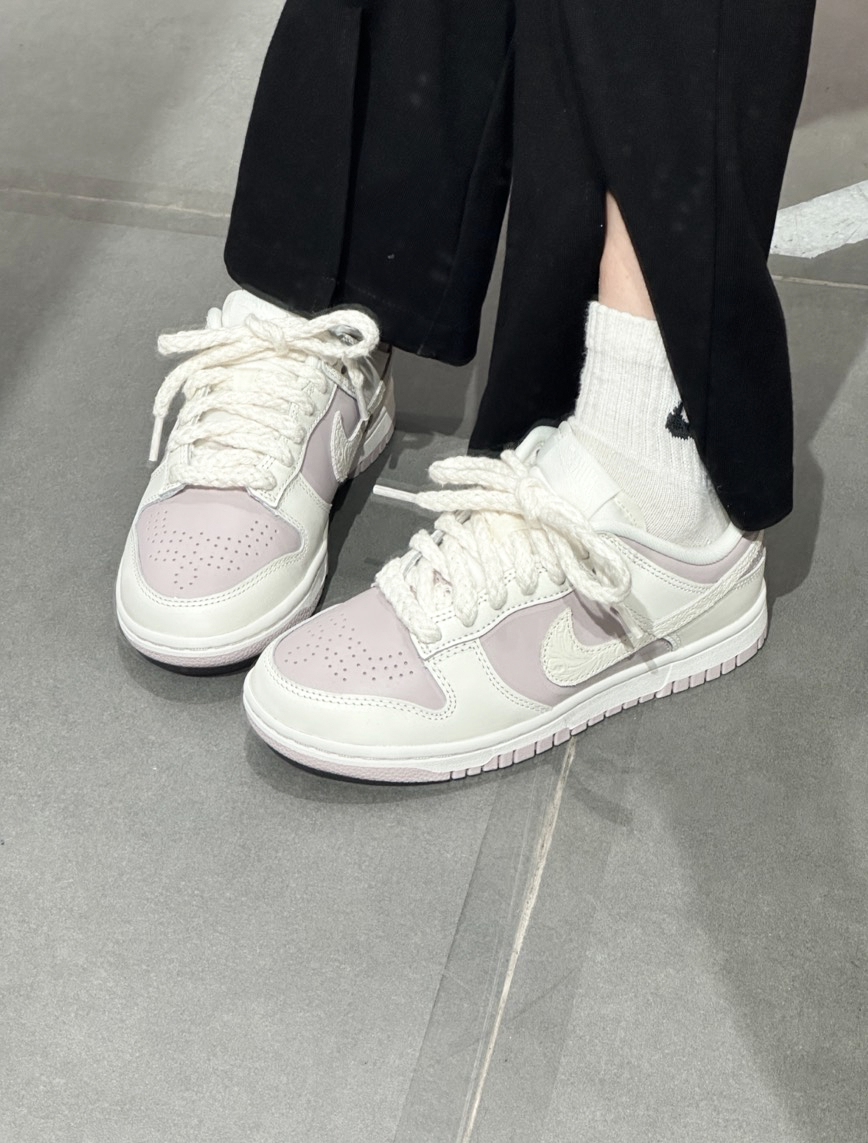 NIKE DUNK LOW "FLORAL" 霧霾紫 灰紫 復古 浮雕 麻繩鞋帶 休閒鞋 IH0639011