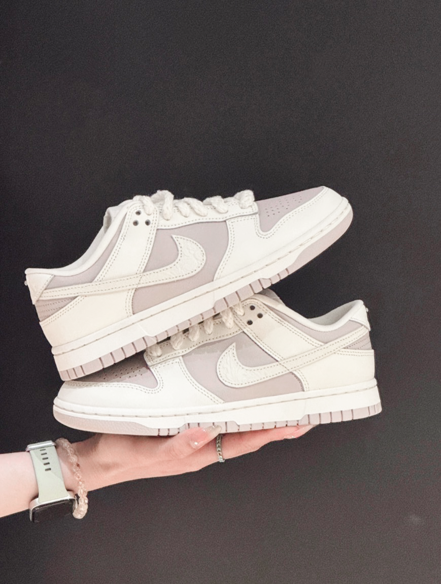 NIKE DUNK LOW "FLORAL" 霧霾紫 灰紫 復古 浮雕 麻繩鞋帶 休閒鞋 IH0639011