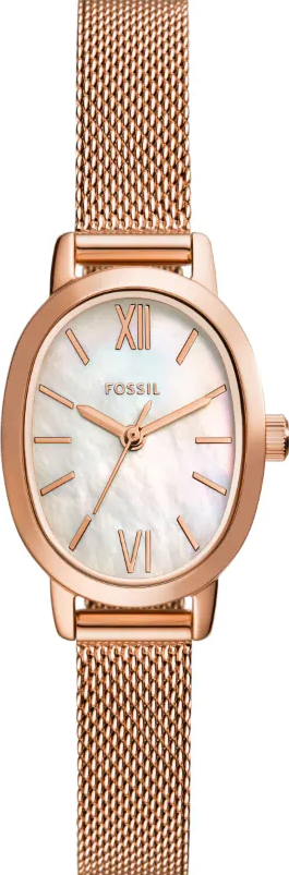 萬年鐘錶 - Fossi  時尚Penny 珍珠貝橢圓形米蘭帶女錶 BQ5018 錶徑23MM