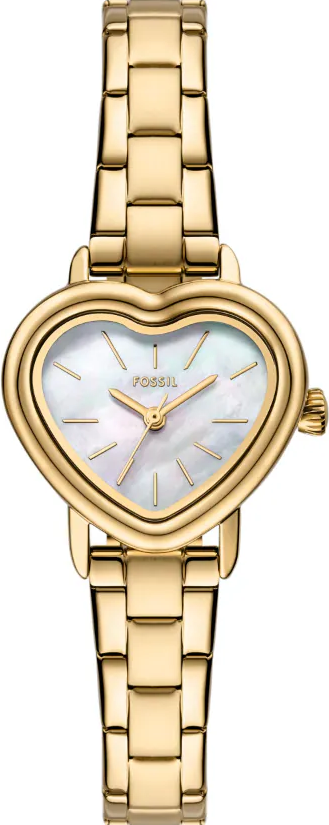 萬年鐘錶 - Fossi  時尚  Karli Heart  金色心型珍珠母貝女錶 BQW8010 錶徑29MM