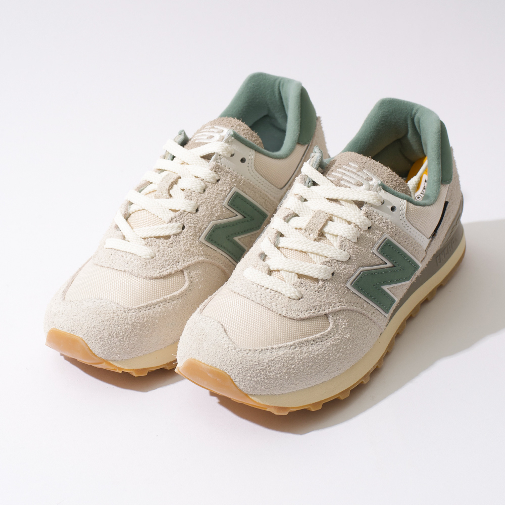 New Balance NB 574 男鞋 女鞋 米綠色 抗撕裂 麂皮 情侶 復古 休閒 中性 休閒鞋 U574GDG