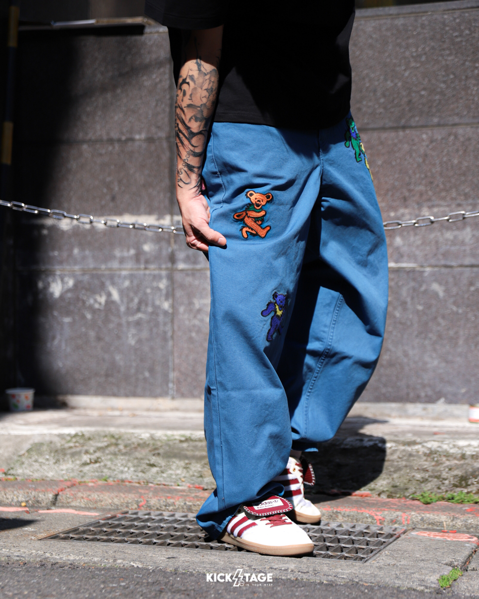 [西門實體門市現貨] thisisneverthat GD Dancing Bears Work Pant 藍 感恩而死樂團 跳舞熊 Logo 長褲【GD251W01BL】