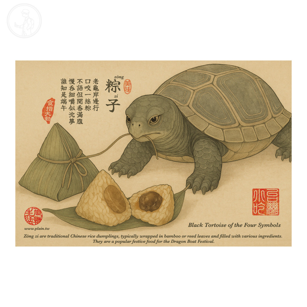 四獸饗台味：台灣小吃明信片