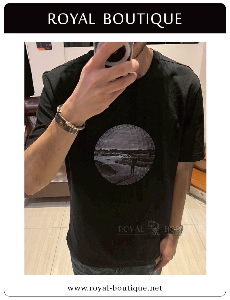BOSS 胸前浮雕高爾夫LOGO短T