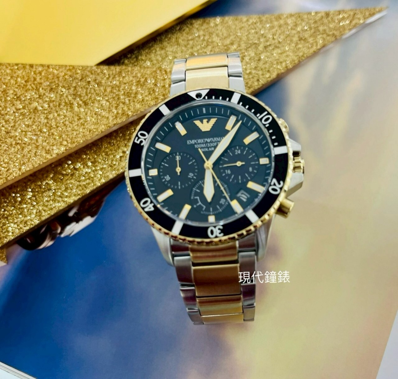 【EMPORIO ARMANI 亞曼尼】World Explorer 太陽能計時手錶AR11680  43.5mm 現代鐘錶