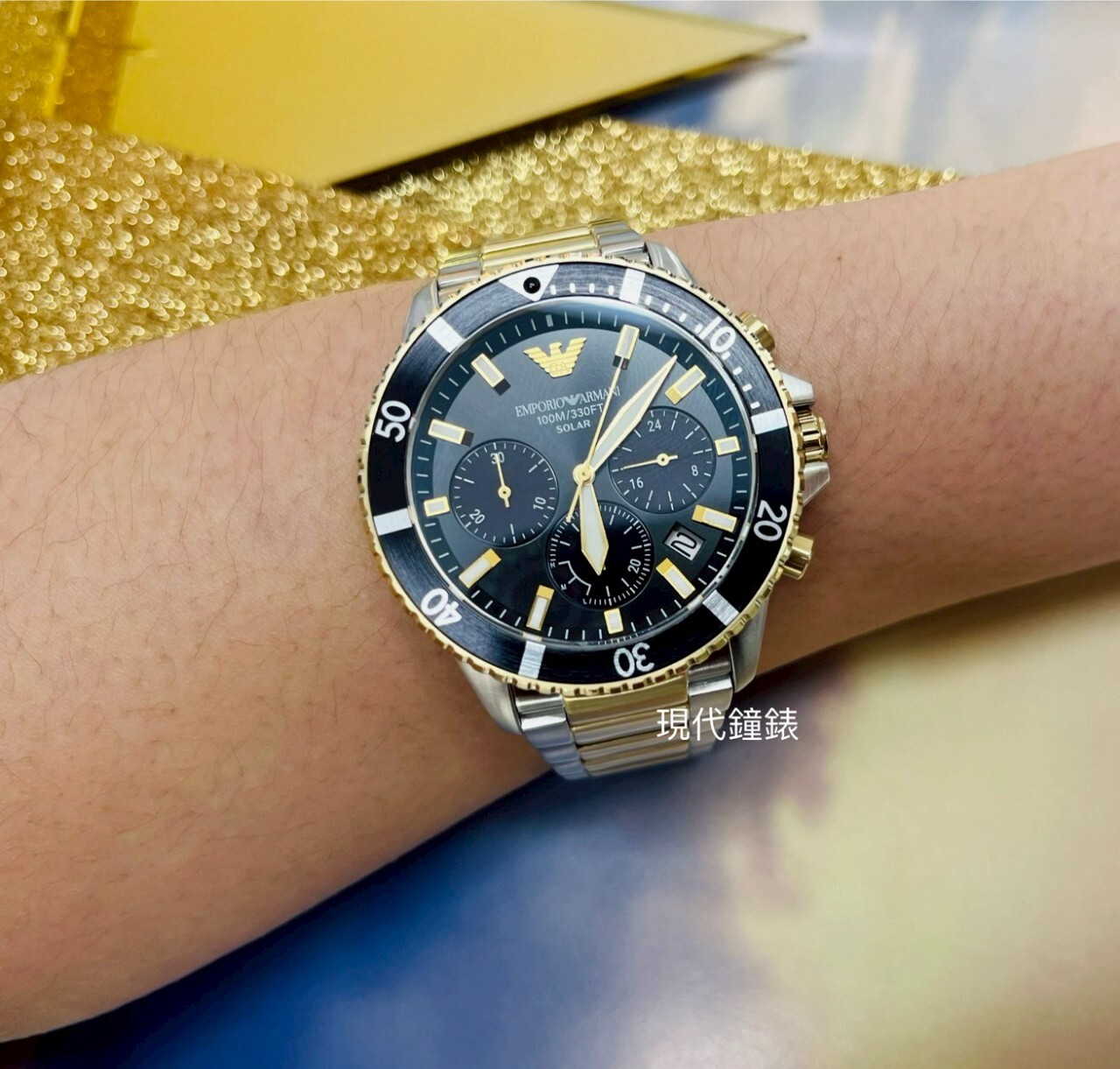 【EMPORIO ARMANI 亞曼尼】World Explorer 太陽能計時手錶AR11680  43.5mm 現代鐘錶