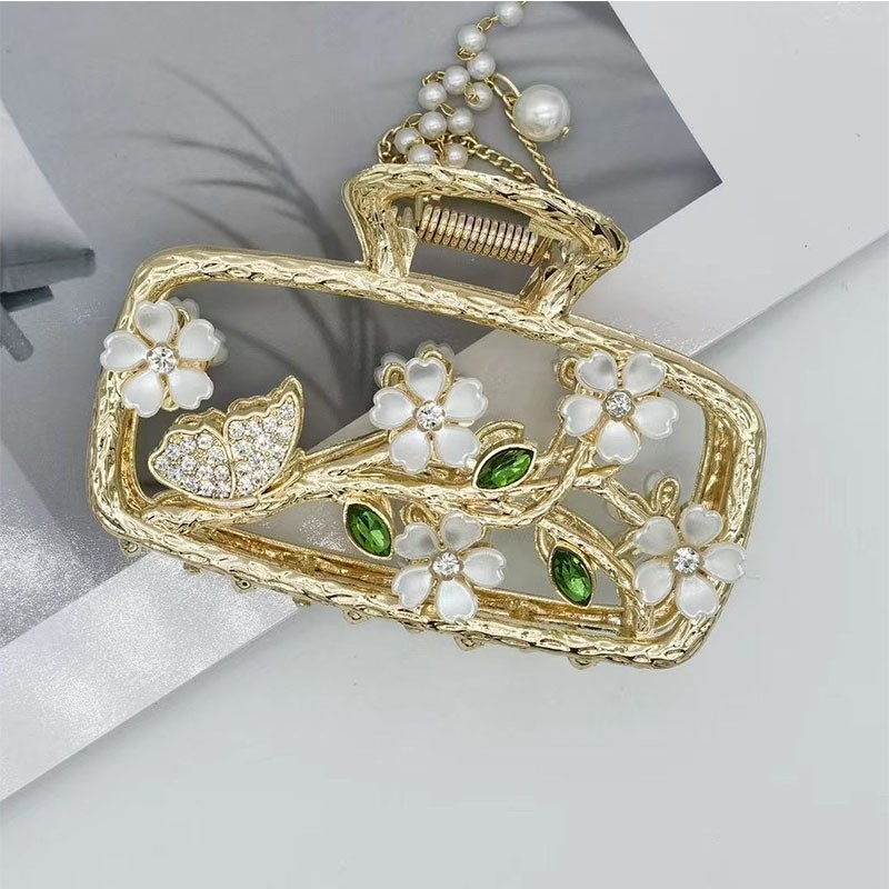 Lily of the Valley Tassel Pendant Metal Hair Claw