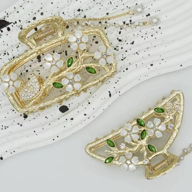 Lily of the Valley Tassel Pendant Metal Hair Claw