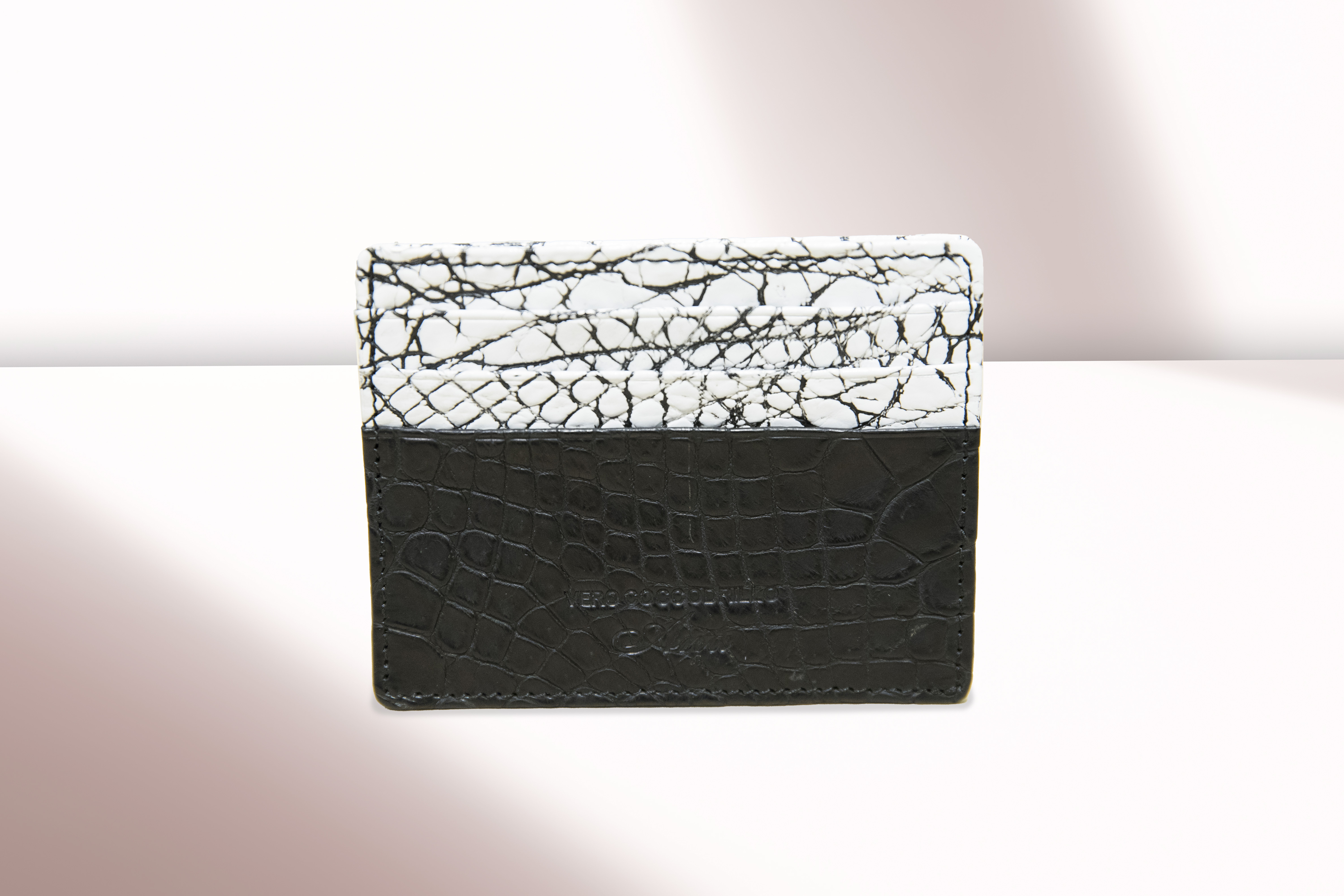 ANA -  Croco Cardholder D-Face White