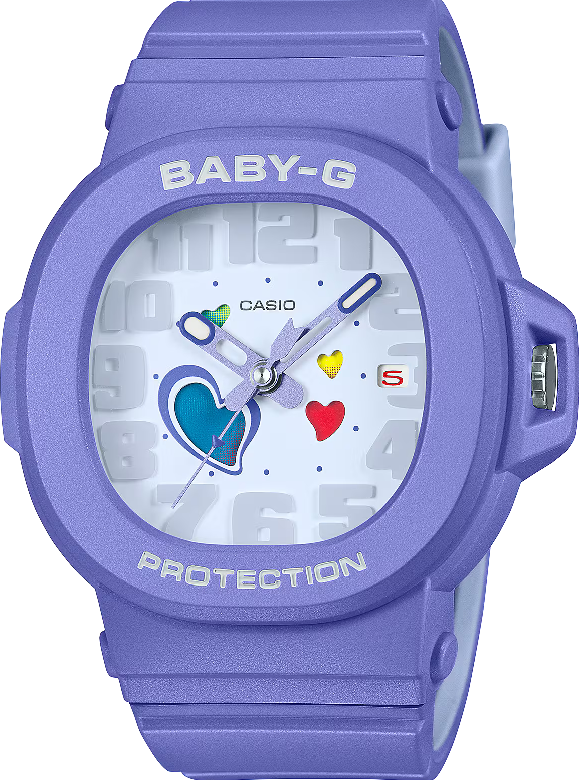 萬年鐘錶 - BABY-G G+PLUS   可拆卸錶圈繽紛變換愛心指針防水運動錶 BGA-10-6A  錶徑 : 42.1 MM