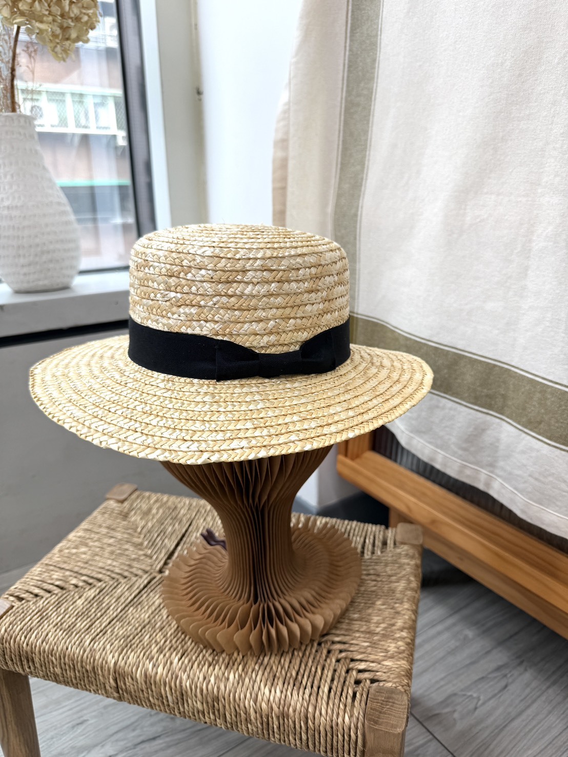 FINI.THELABEL 緞帶紳士草帽 fini. straw boater hat