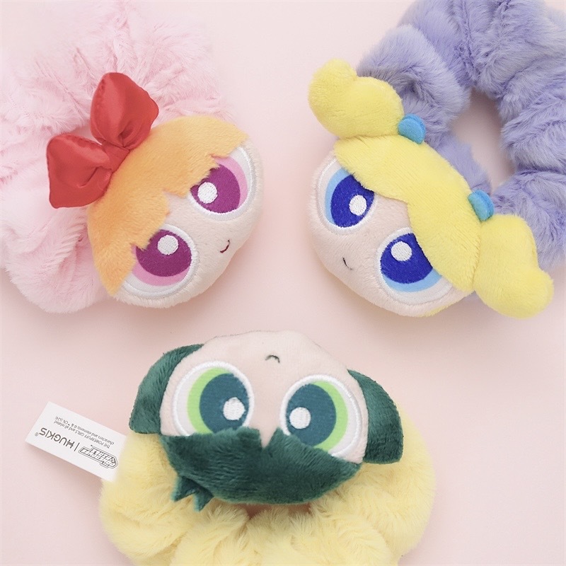 飛天小女警 大頭絨毛髮圈 卡通