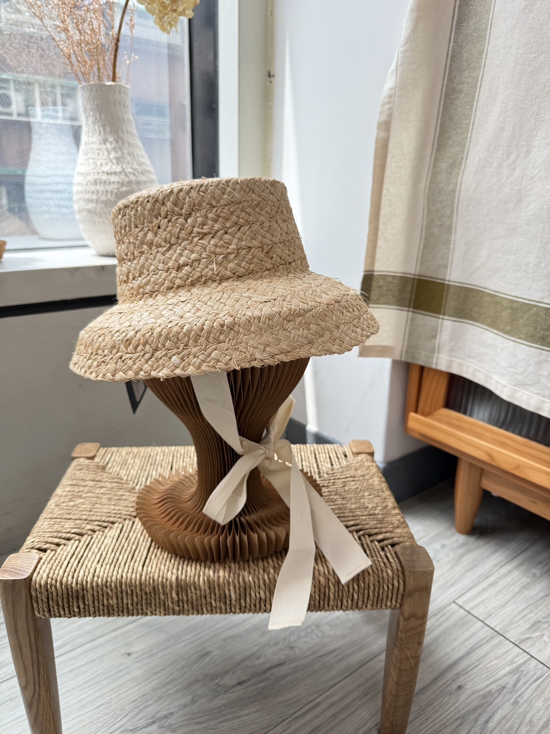 FINI.THELABEL 古典拉菲草編鐘形帽 vintage straw