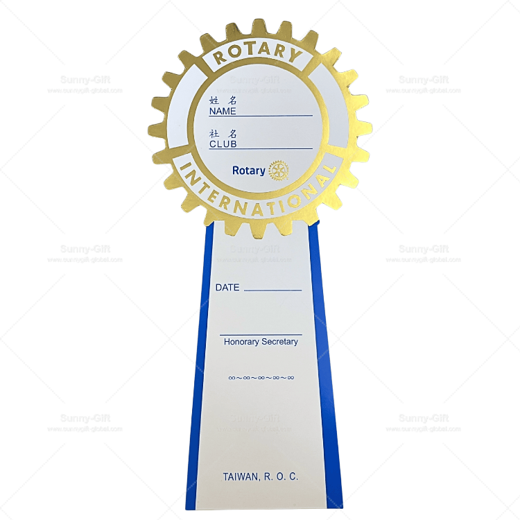 Rotary Attendance Make-up Card – Gold Emblem, Long