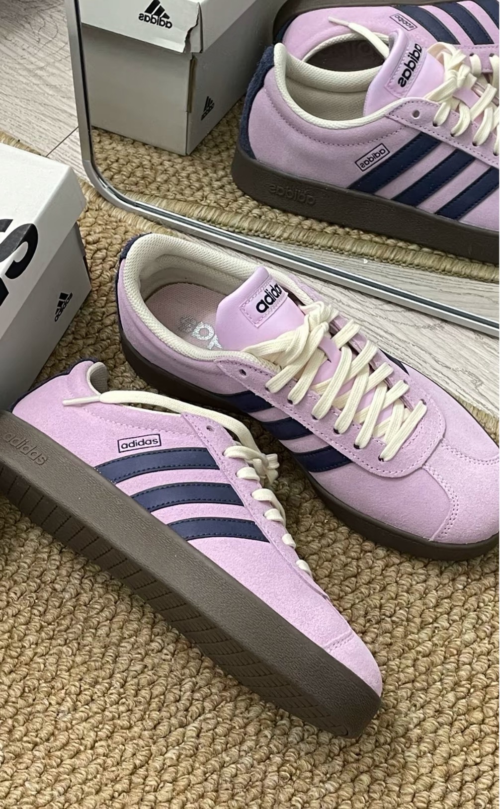 adidas VL COURT 2.0 Purple Low-Top Sneakers Unisex