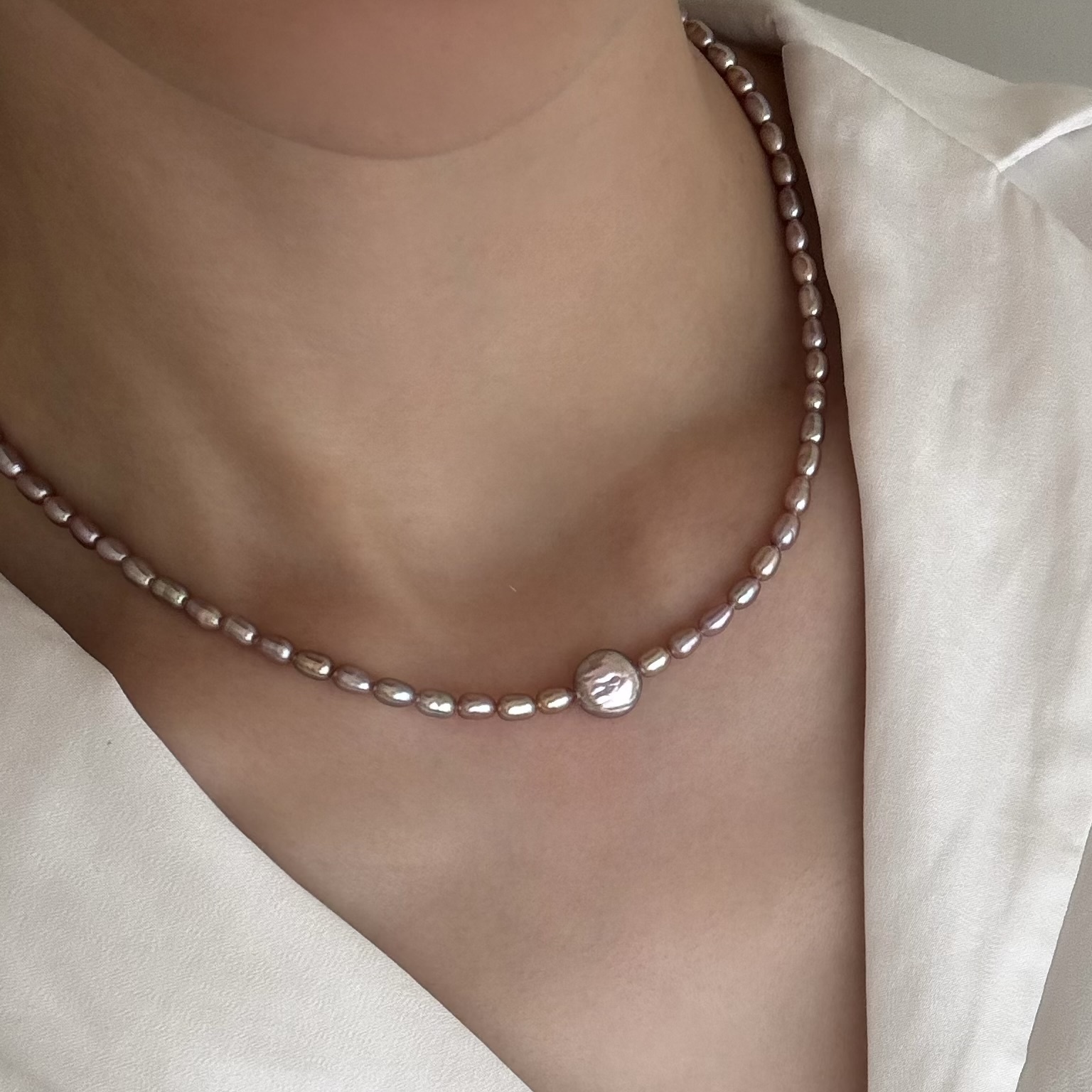 MURASAKI Pearls Necklace｜紫粉珍珠項鏈