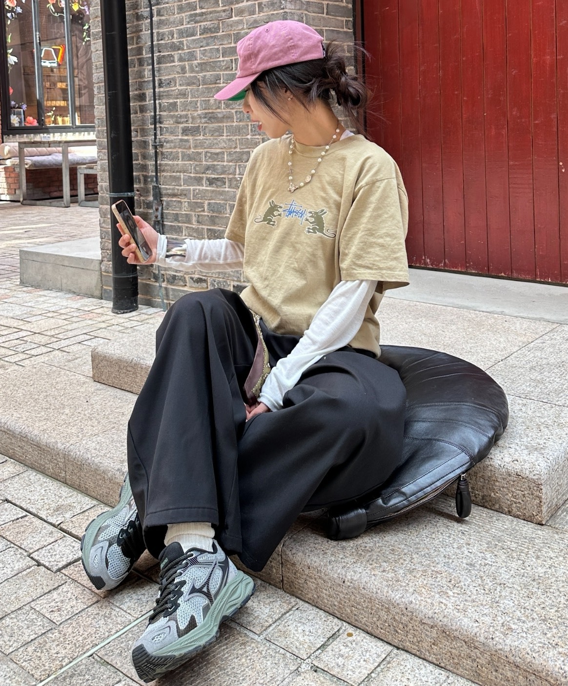 Mizuno Racer S 灰綠 復古低幫跑鞋 男女同款