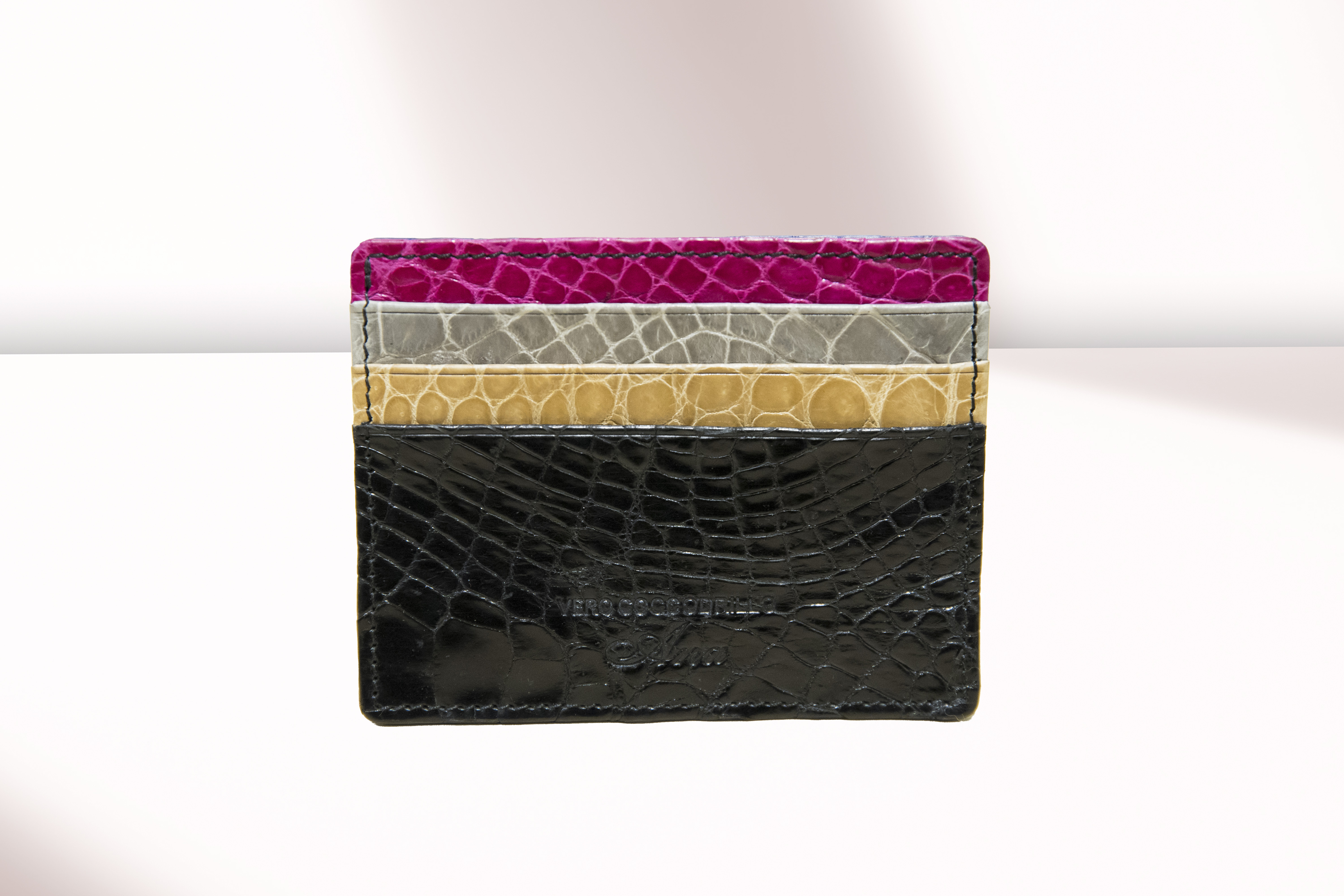 ANA -  Croco Cardholder D-Face Wh/Rd/Bl