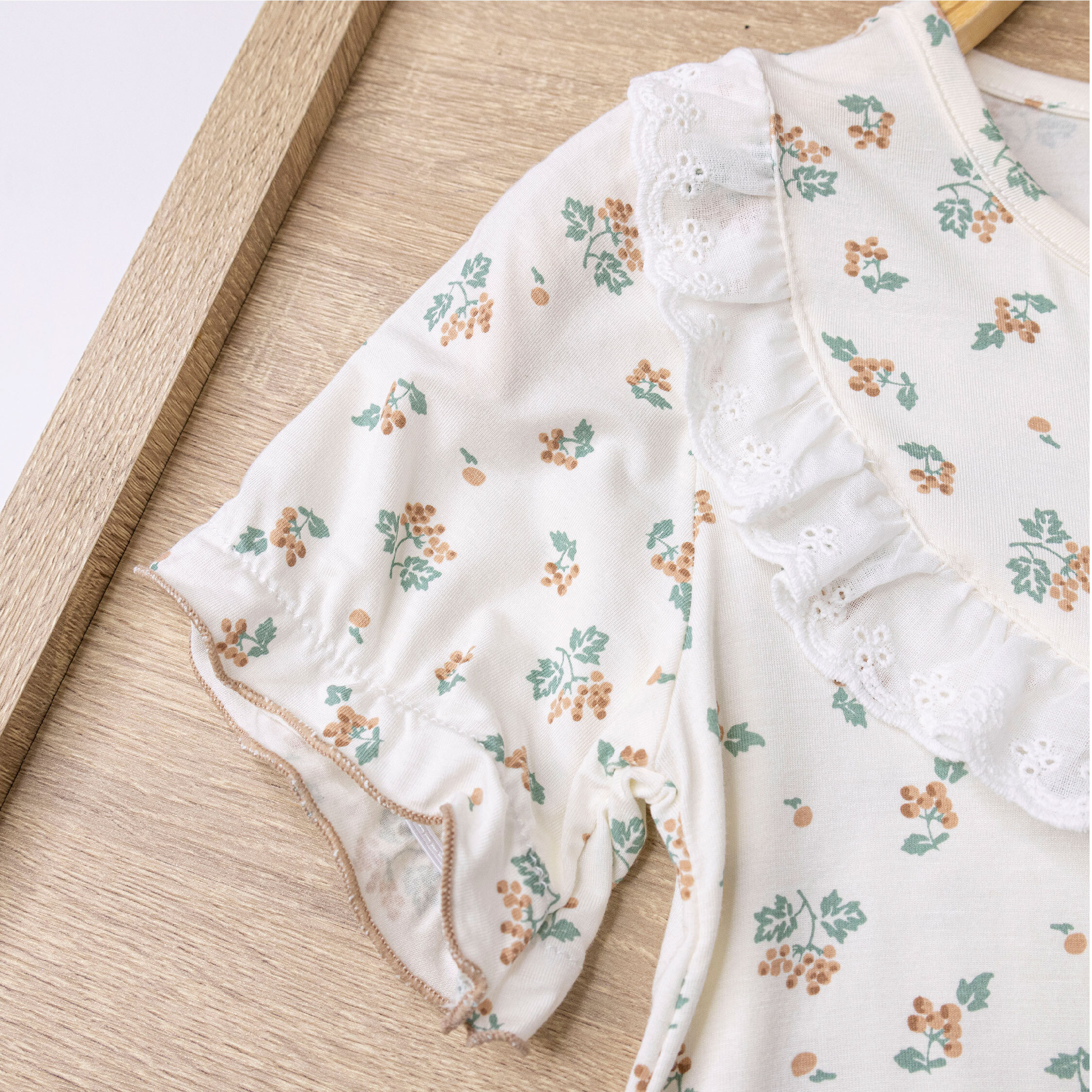 【JL0232】滿版葡萄串花邊拼接睡裙/居家服