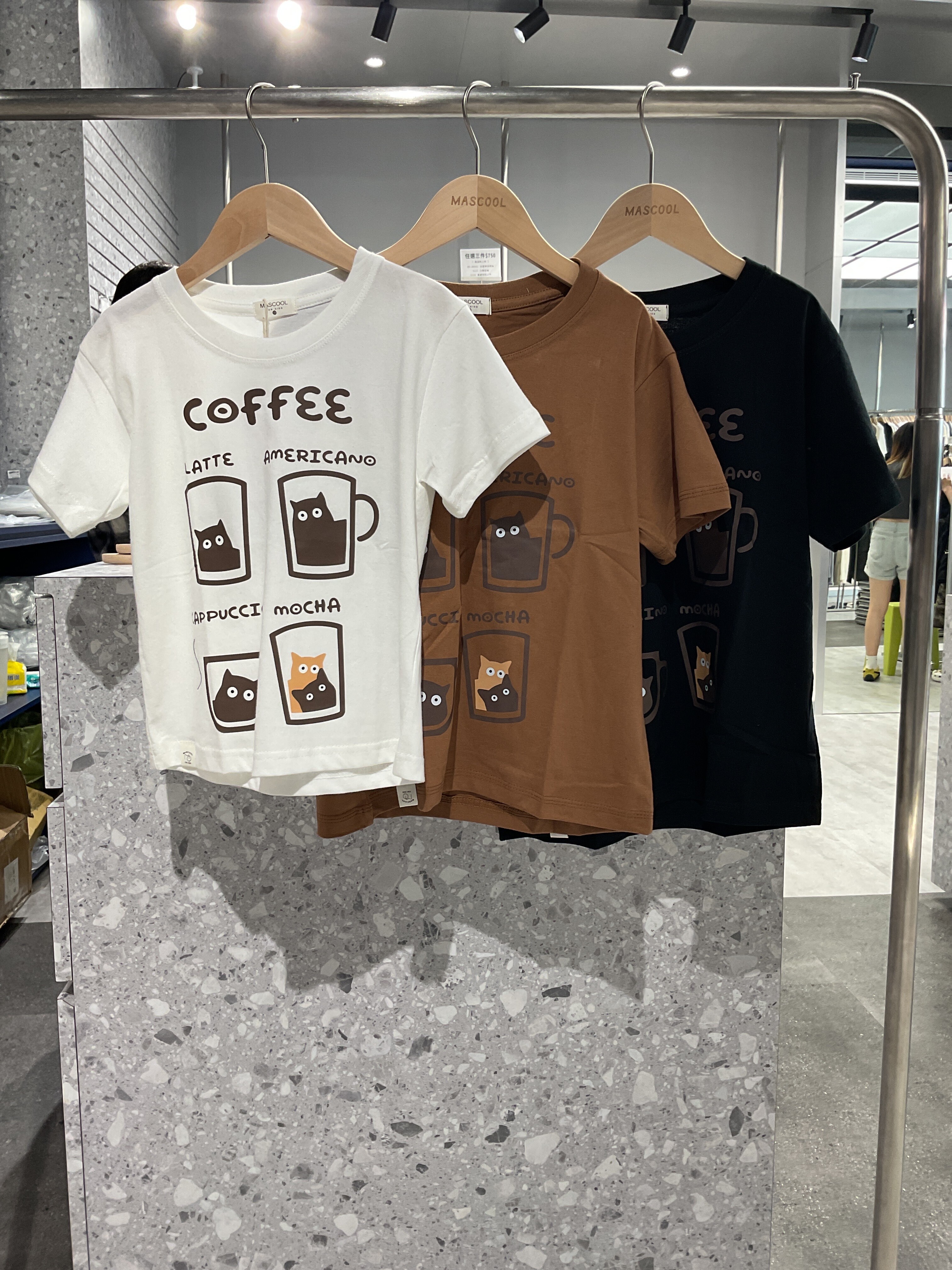 MS-KID08 咖啡貓咪兒童短袖