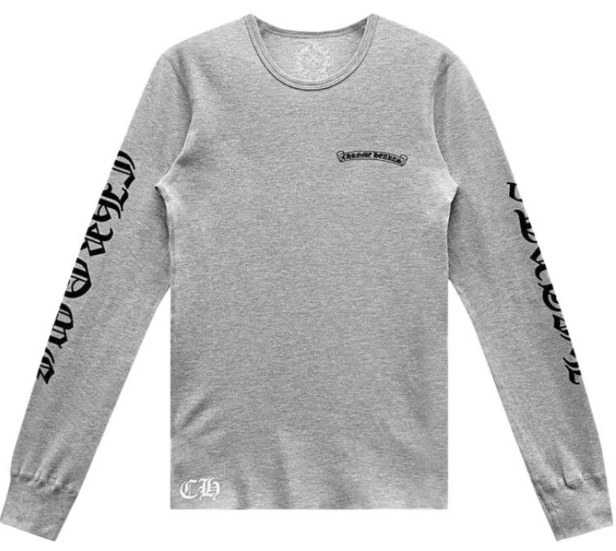 Chrome Hearts 滾輪Logo 圓領長袖T恤 灰色 男款