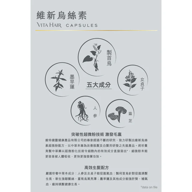 維特健靈 - 維新烏絲素 (超微粉配方) 90粒