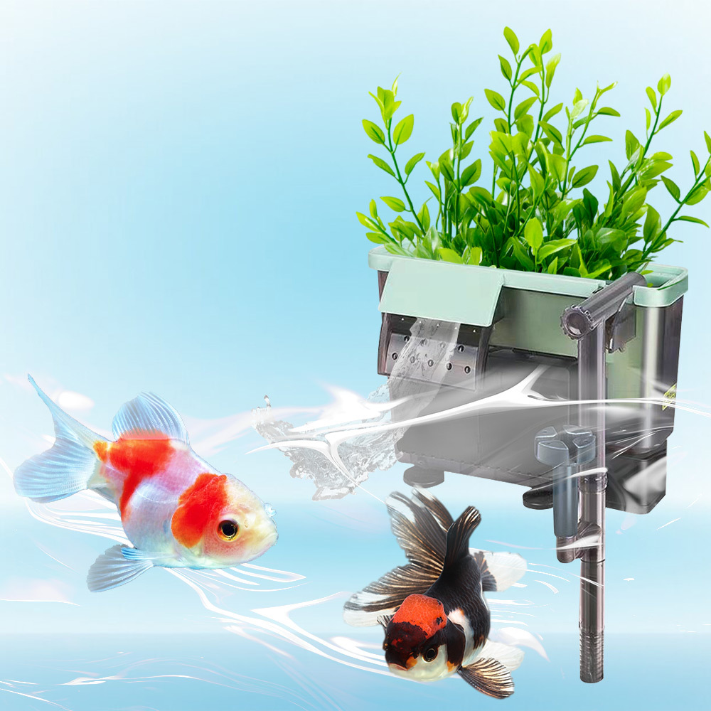 獨特可種植設計，讓您在過濾器上栽種綠植，不僅美化魚缸，更能天然淨化水質