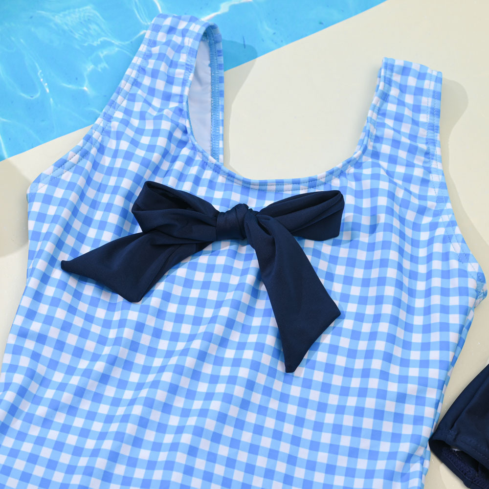 YG561-女童連身裙裝-格紋