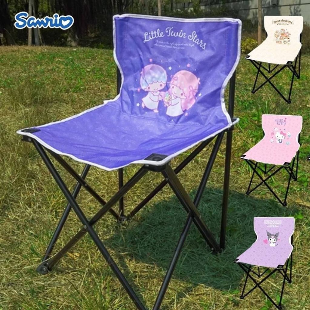 港版SANRIO 露營系列 摺疊椅子 連收納袋