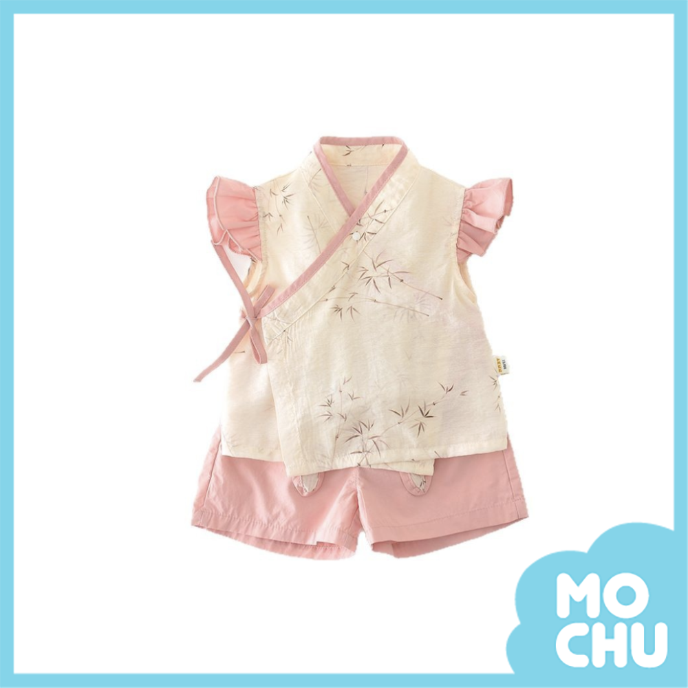 滿印竹子蝴蝶衣套裝