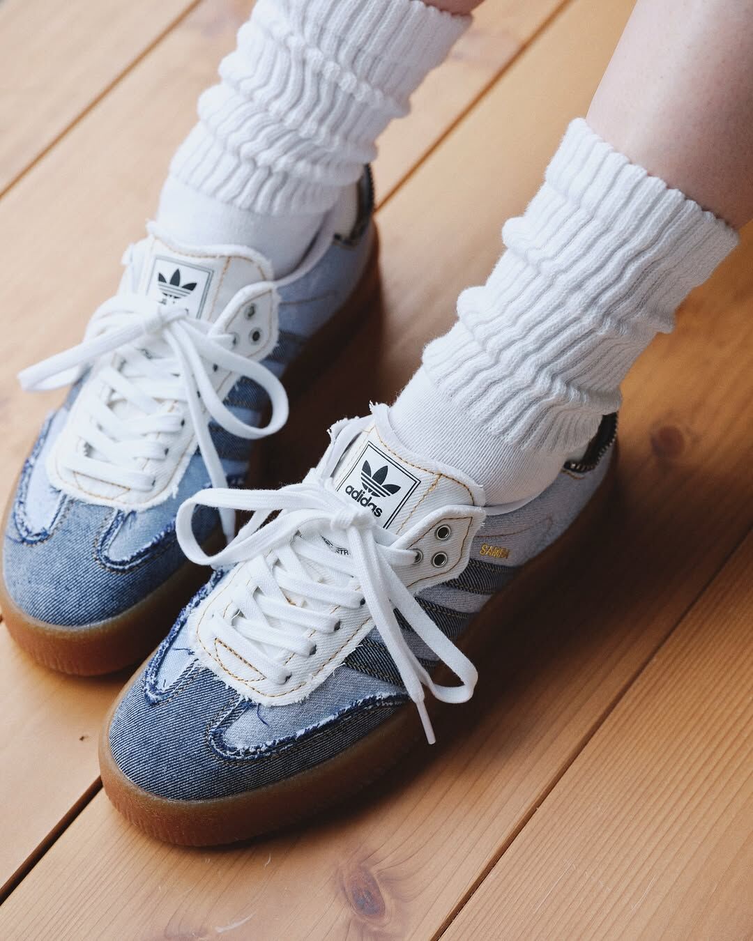 スニーカー adidas Originals WMNS Sambae II0001 Adidas Originals Sambae X Atmos 聯名款丹寧藍牛仔藍II0001