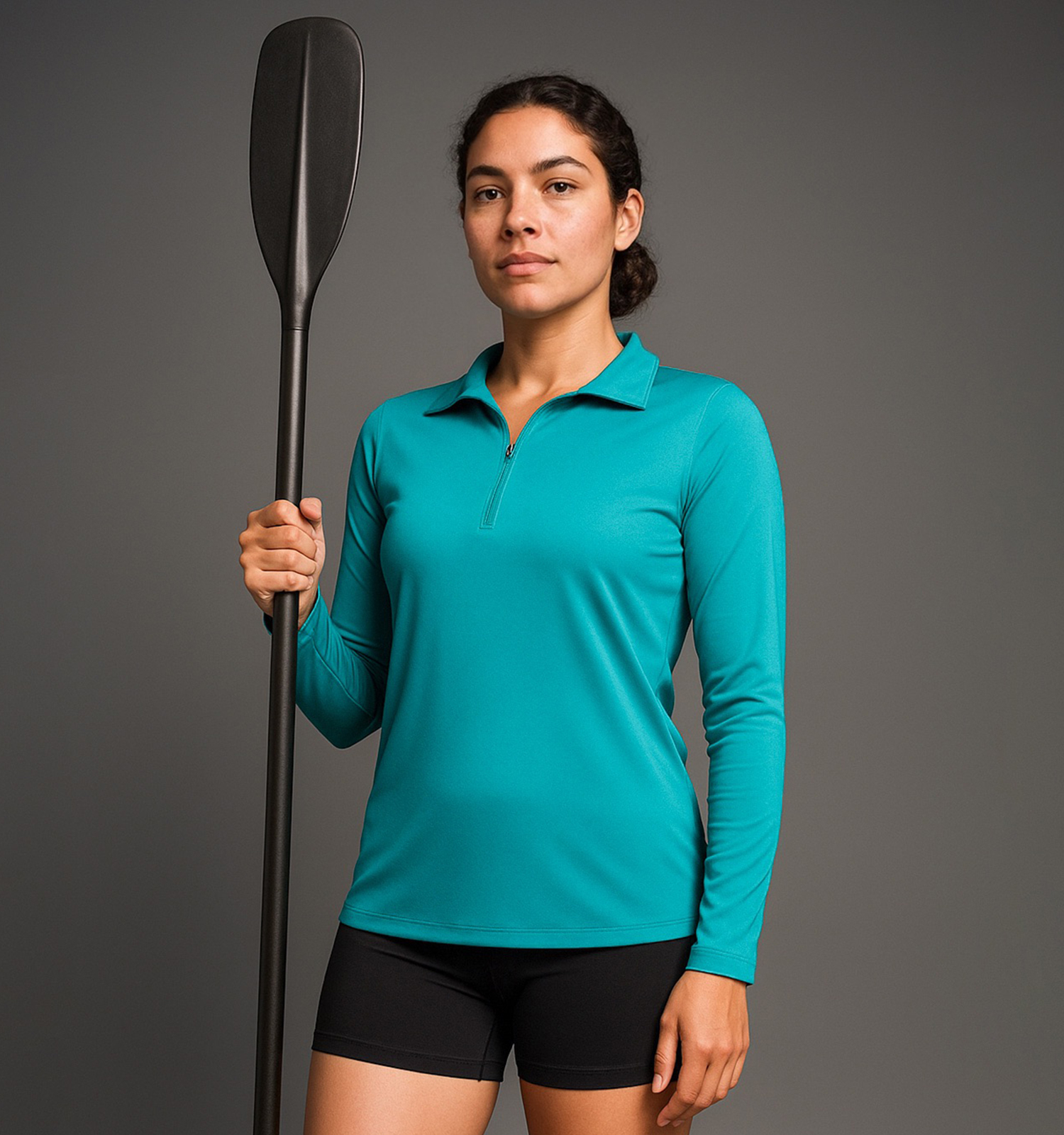 Women's Odor Control Half Zip-collar Shirt | Litume