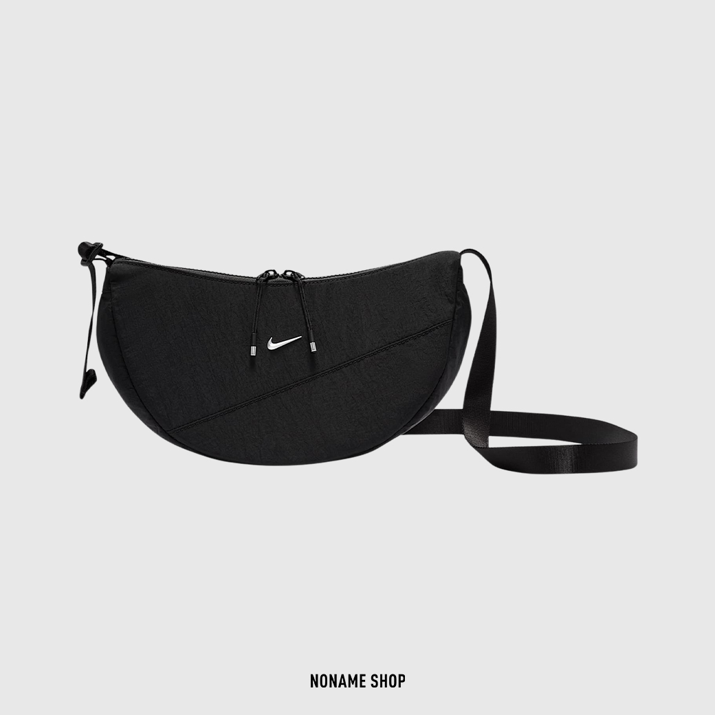 NIKE AURA CRESCENT 小勾 半月包 腰包 側背包 黑色 (女款)