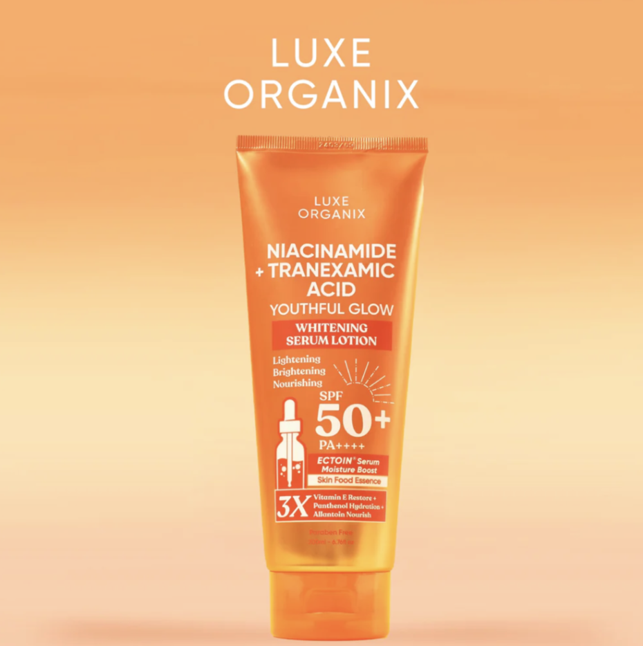 Luxe Organix Niacinamide + Tranexamic Acid Whitening Serum Lotion SPF 50 PA++++