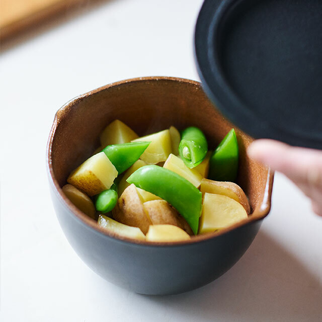 中川政七商店 - 信樂燒微波蒸碗 / 鐵黑