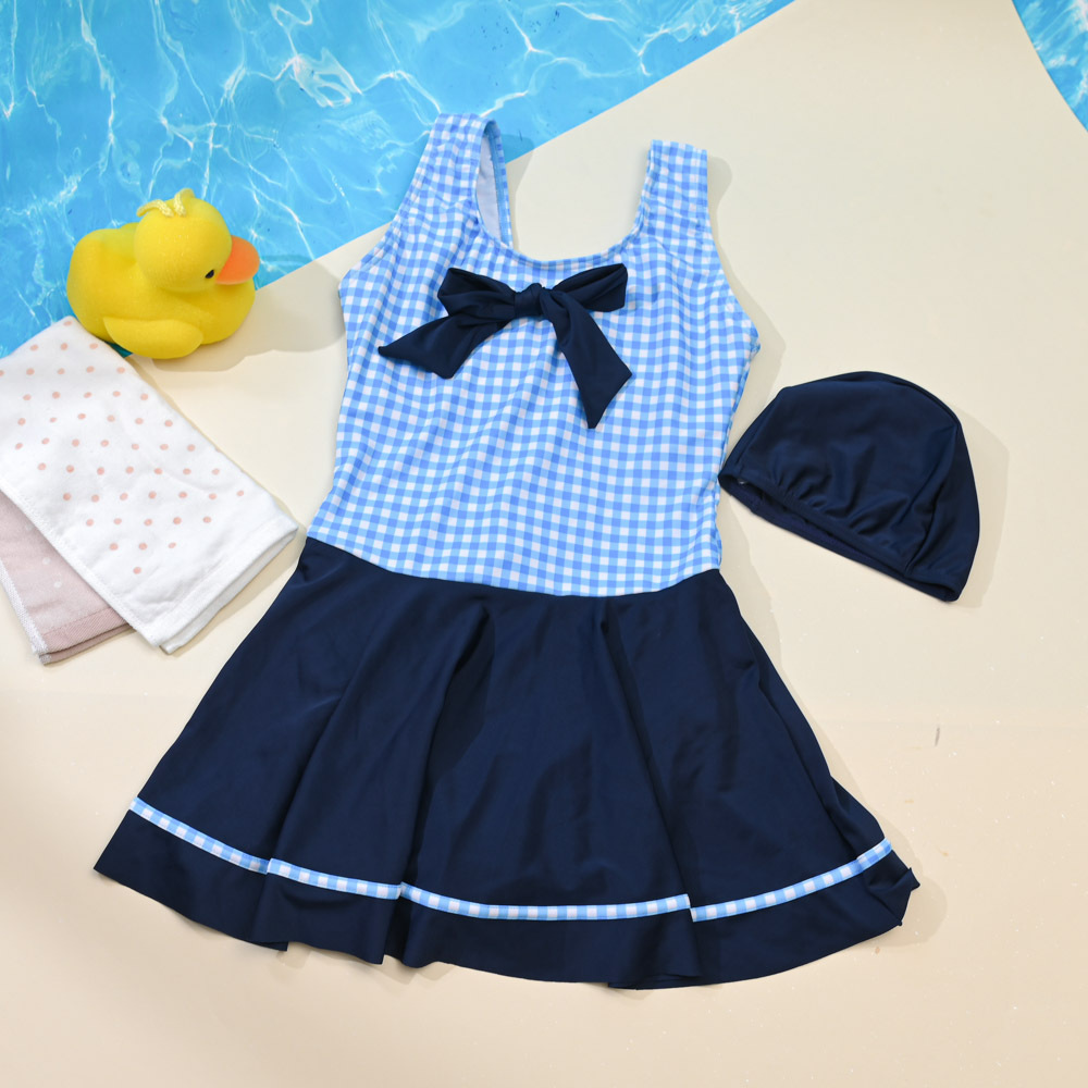 YG561-女童連身裙裝-格紋