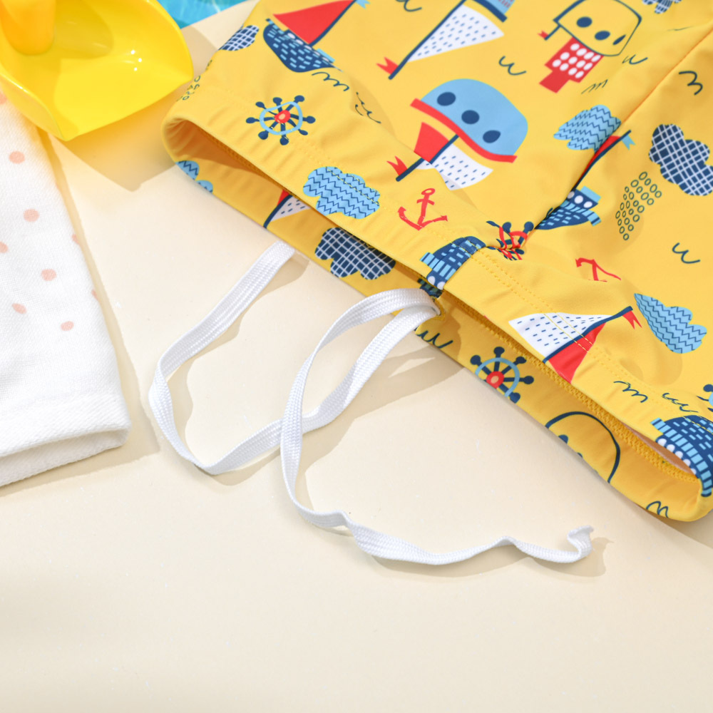 TB546-童七分袖兩件式褲裝-印花