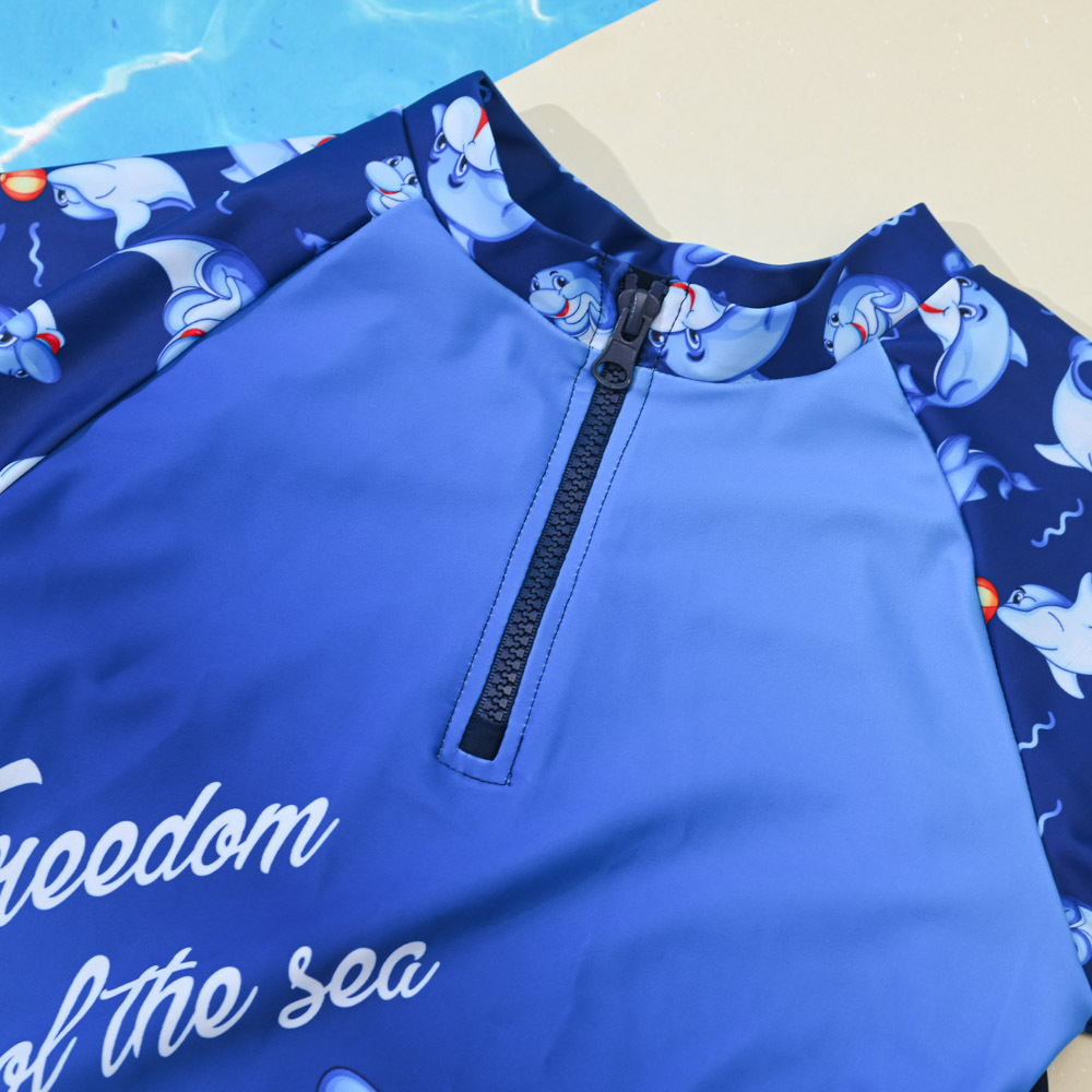 TB547-童短袖兩件式褲裝-印花