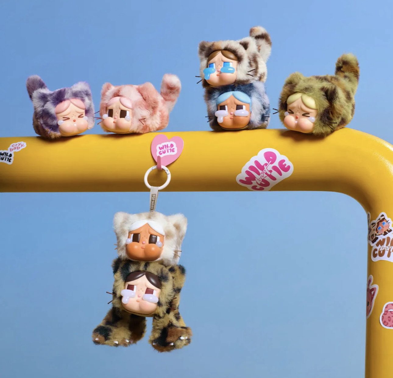 🎏預訂🎏 CRYBABY 豹豹貓貓系列 搪膠毛絨掛件盲盒