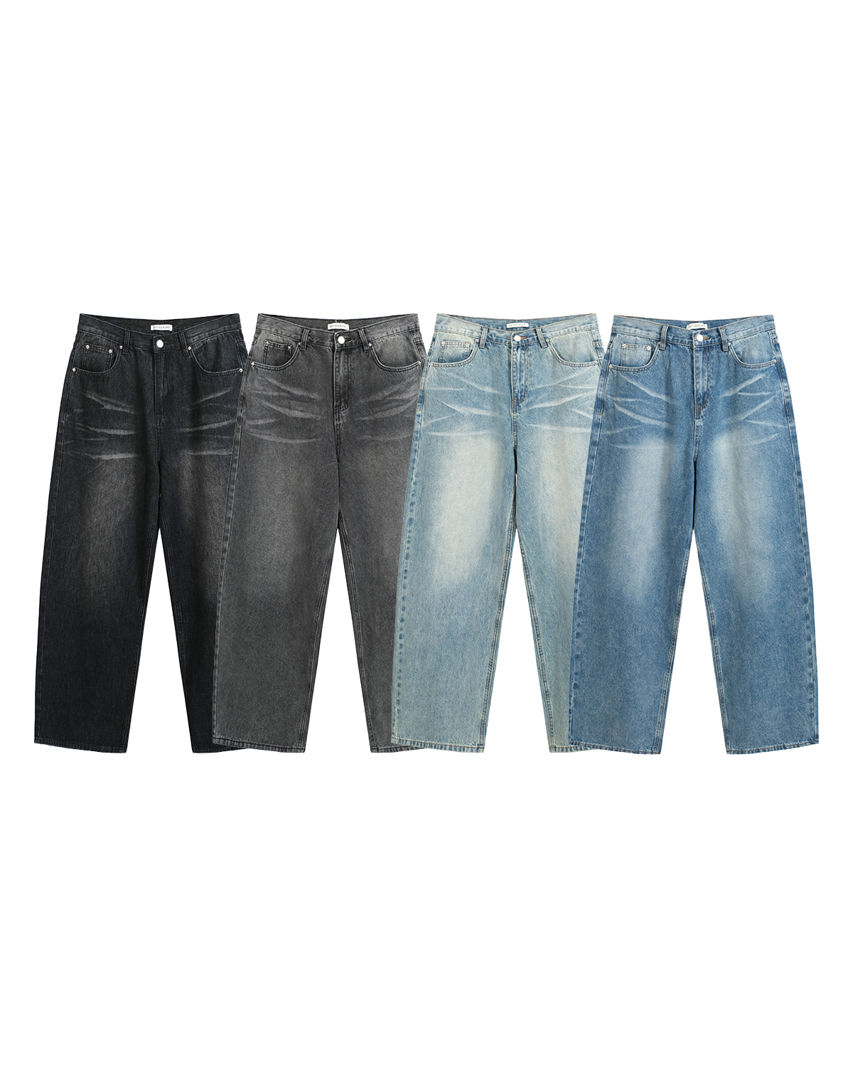 OurPick Washed Wide Fit Jeans 水洗貓鬚寬牛仔褲 4色