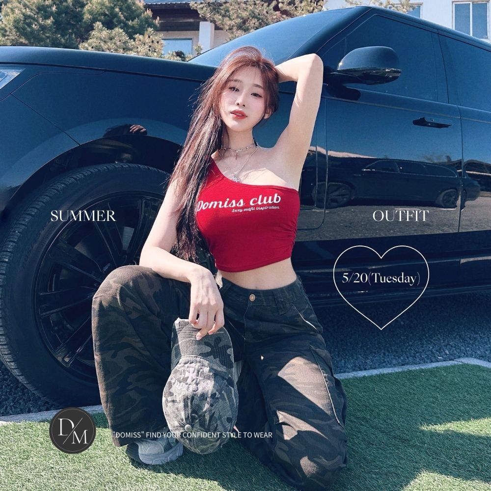 【DOMISS自訂】性感單肩背心｜Domiss Club限定款性感辣感 × 街頭態度 (現貨)