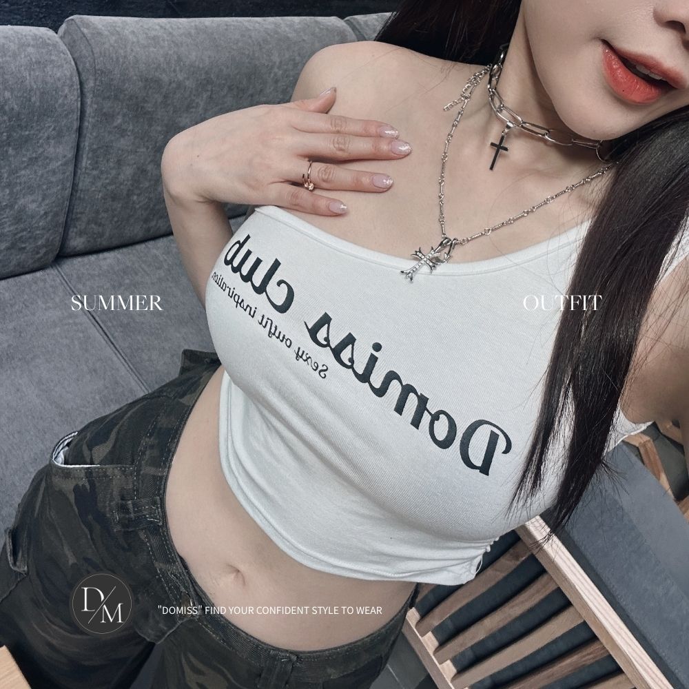 【DOMISS自訂】性感單肩背心｜Domiss Club限定款性感辣感 × 街頭態度  (現貨)