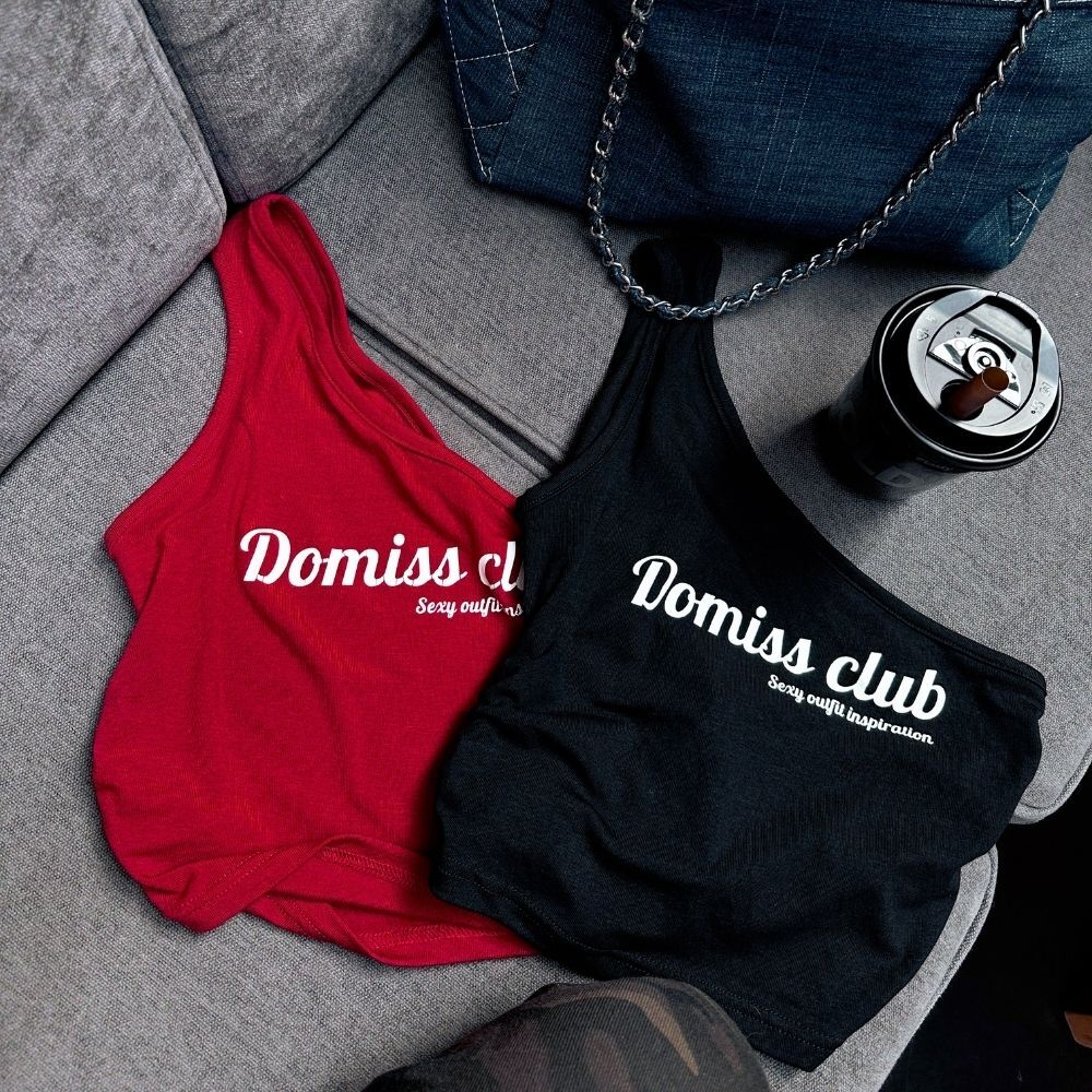 【DOMISS自訂】性感單肩背心｜Domiss Club限定款性感辣感 × 街頭態度 (現貨)