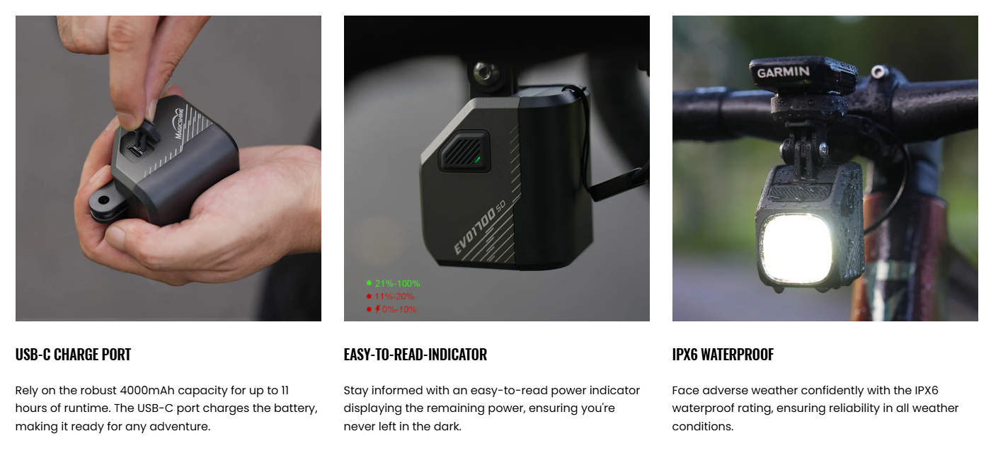 Magicshine EVO 1700SD Shimano Di2 Compatible Bike Front Light