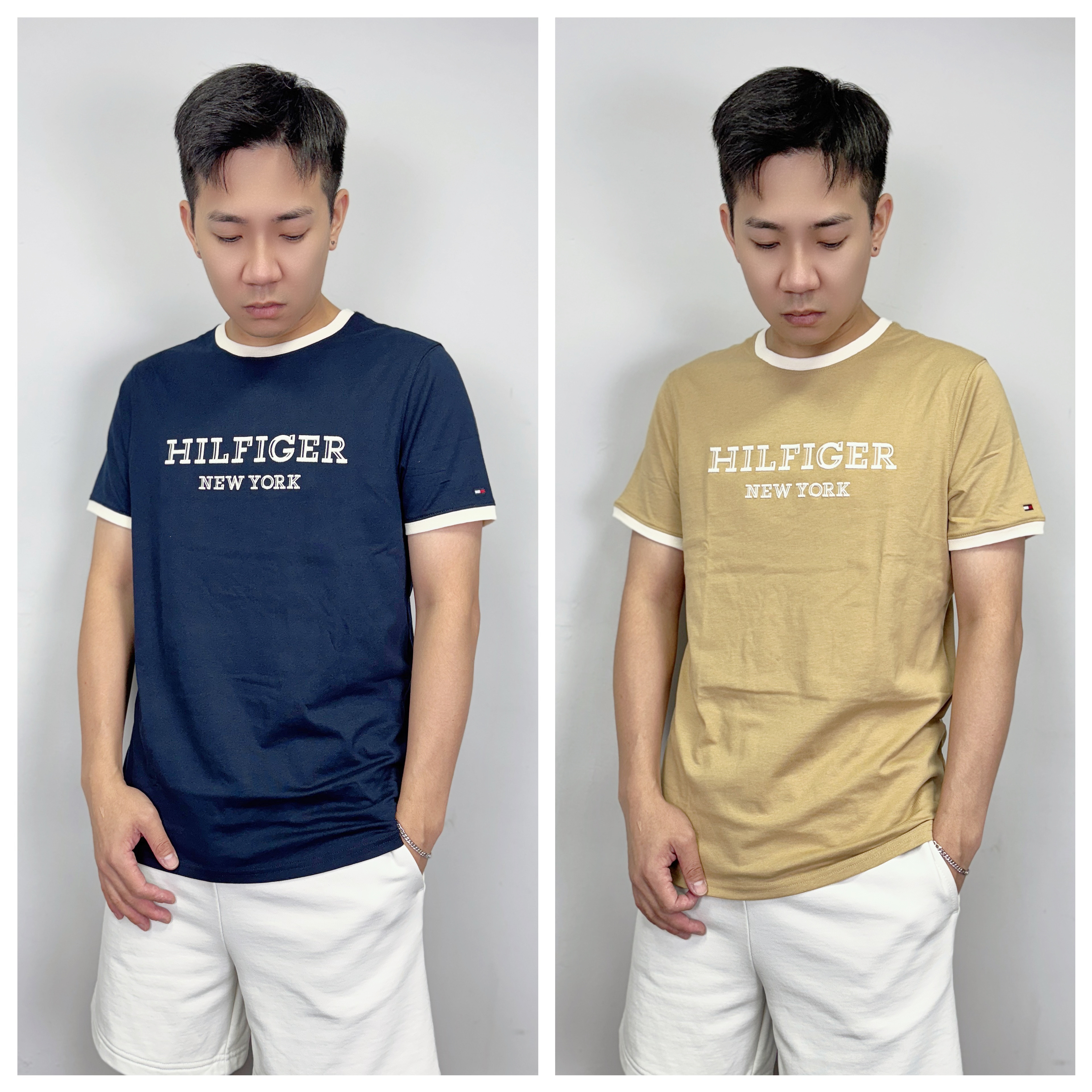 Tommy Hilfiger 立體電繡字母 滾邊 短袖上衣 短T