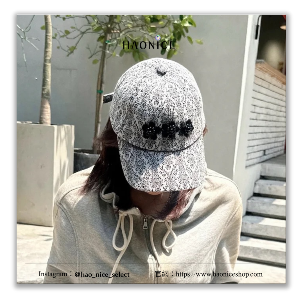 【HAO NICE】100%正品 POESIE D'AME 法國精品🇫🇷花朵刺繡花紋鴨舌帽 帽子