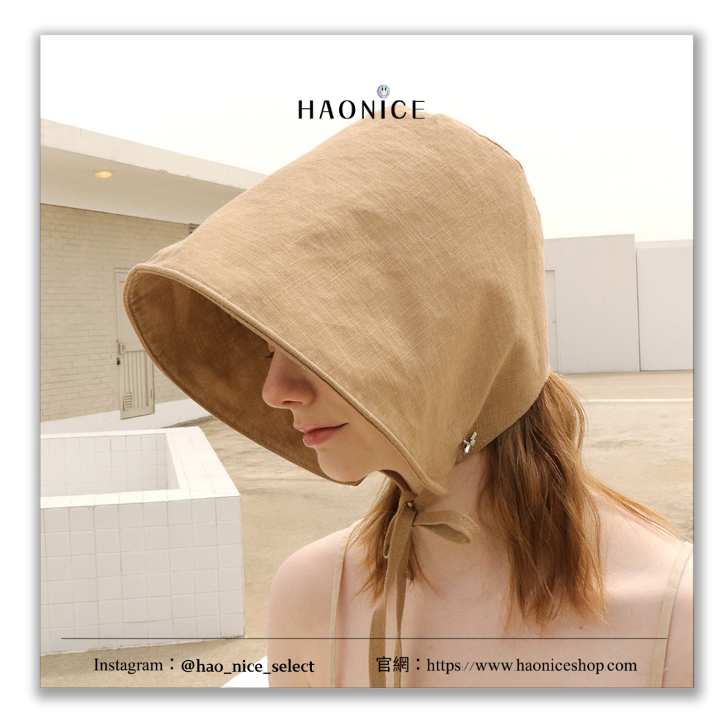 【HAO NICE】100%正品 ELKE BLOEM 潮流精品🔥亞麻綁帶休閒軟帽 帽子