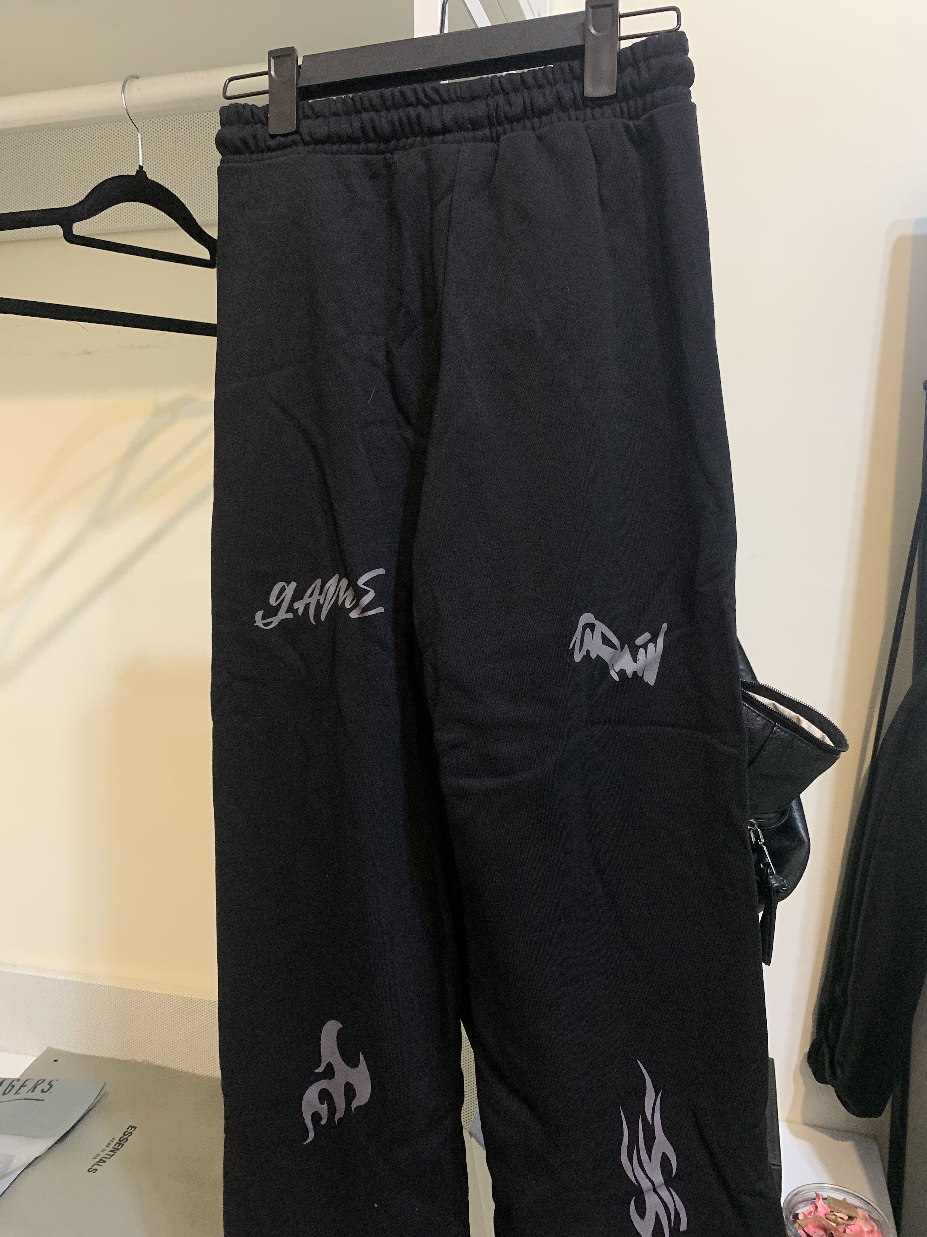 塗鴉 縮口 棉長褲