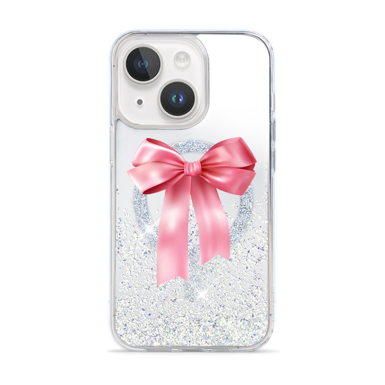 【特惠款】粉色無蝶結 iPhone 15 Plus 閃耀鏡面殼 (MagSafe)
