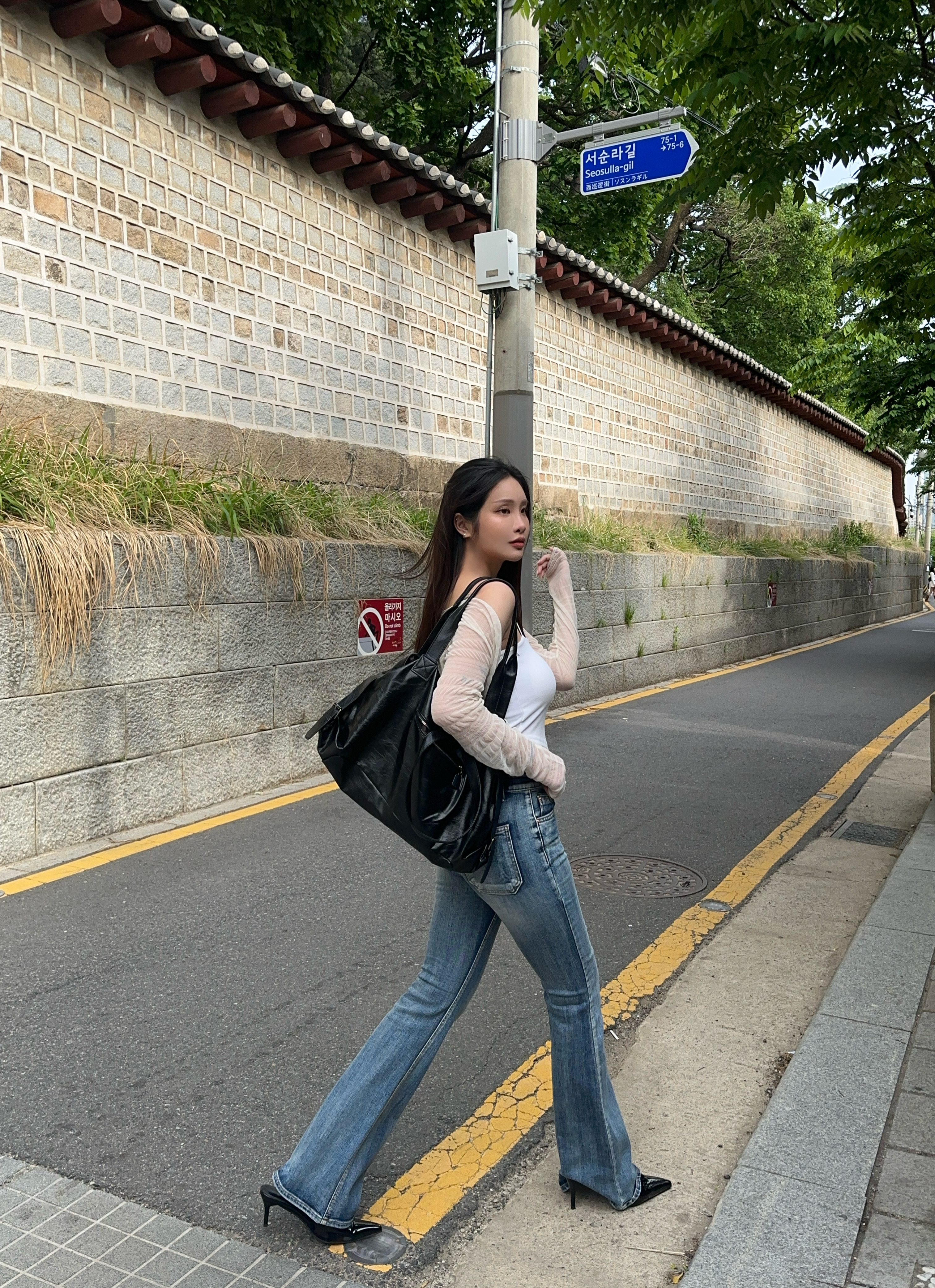 【現貨】T36 中藍丹寧喇叭褲 (S/M/L)